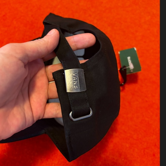 Vans Off the wall unisex black and white 100% cotton check logo baseball cap NWT - Picture 7 of 7